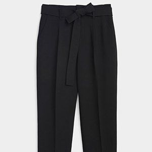 Simons tie-belt dress pant - black - 14